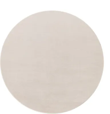 Produktbild von TT Home Wohnzimmer Teppich Hochflor Langflor Kunstfell Weich Modern Unifarben Flauschig Größe 100 cm Rund