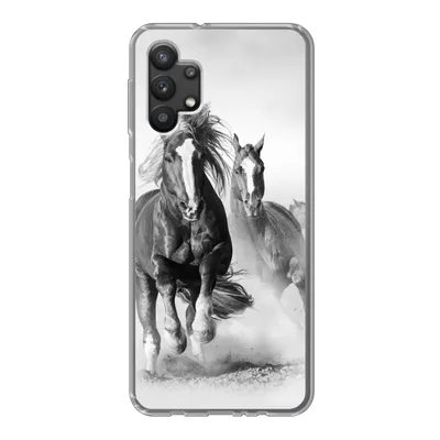 Produktbild von MuchoWow® Handyhülle Schutzhülle Hülle für Samsung Galaxy A32 5G Pferde - Tiere - Illustration Silikon Softcase Handy Hülle - Softcase