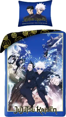 Obrázek produktu pro Halantex SP. z.o.o. Povlak na polštář Jujutsu Kaisen, motiv "Ice" - polyester - 140 x 200 cm, 70 x 90 cm