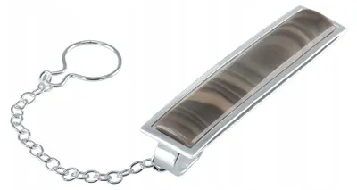 Produktbild von Bomar Krawattennadel Gestreifter Feuerstein Silber 925 Elegante Herrennadel