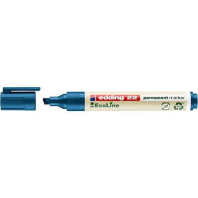 Produktbild von Edding 22 EcoLine, Blau, Meißel, Polypropylen (PP), Multi, 1 mm, 5 mm