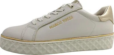 Image de Chaussures de sport pour femmes Marco Tozzi, lacets, couleur beige, style décontracté