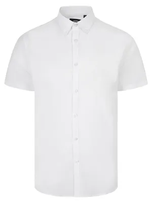 Produktbild von VELILLA 405024S Oxford-Hemd für Herren, Kurzarm, Weiß, Größe M, weiß, M