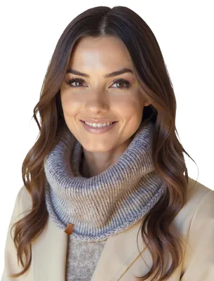 Produktbild von VIVISENCE Damen Schlauchschal Merino Klassisches Design Sanft Zur Haut, Grau,Ein