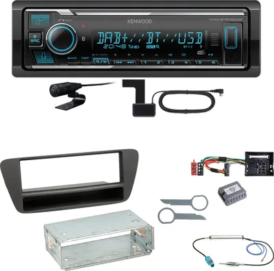 Produktbild von Kenwood KMM-BT508DAB Bluetooth Digitalradio DAB+ Einbauset für Audi Q3 8U