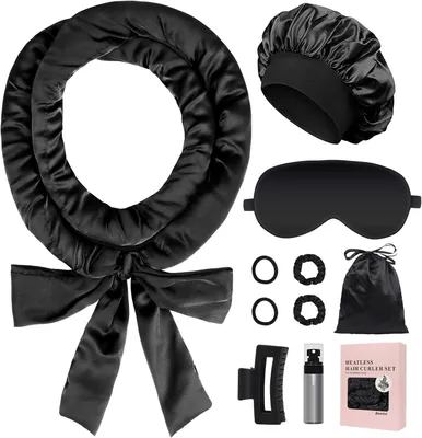 Imagen del producto de Rodillos para rizos de satén sin calor, 10 unidades, 178 cm, para cabello largo