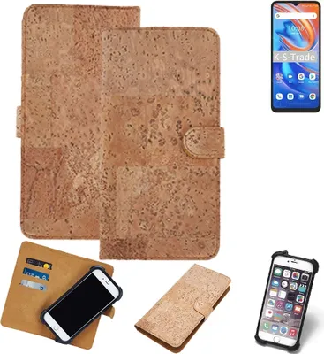 Produktbild von K-S-Trade Hülle kompatibel mit UMIDIGI A13S  Kork Handyhülle Cover  Schutzhülle TPU Case Bumper in Hellbraun, (1x)