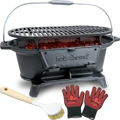 Produktbild von XXL Gusseisen Holzkohle Grill mit Grillrost