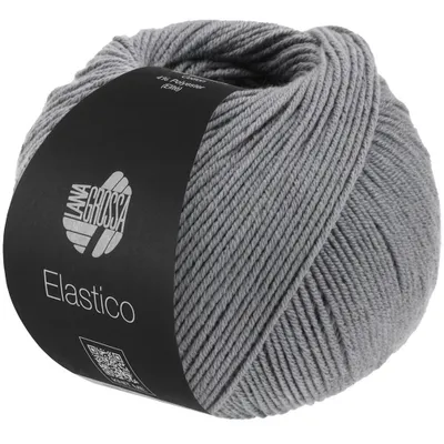 Produktbild von Lana Grossa ELASTICO 50 g Baumwoll-Klassiker mit leichtem Stretch-Anteil 160 m Farbe 101 - Schiefer