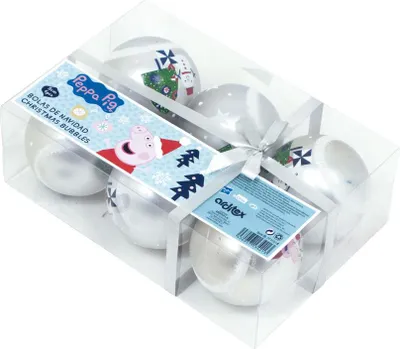 Produktbild von Arditex PP14018, Kugel-Weihnachtsschmuck, Polyethylen, Mehrfarbig, Silber, 8 cm, 230 mm, 160 mm