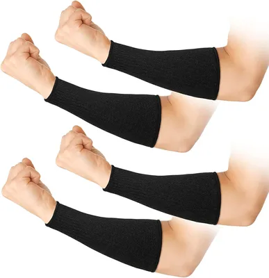 Produktbild von 2 Paar Armschutz-Ärmel Schnittfeste Armmanschetten-Abdeckung Atmungsaktive Feuer-Ärmel-Unterarm-Ärmel-Schutz für Männer Damen Garten Küche Hof Garagenarbeit