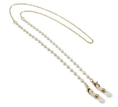 Obrázek produktu pro Lant pentru ochelari KkvoGmle, imitace perel, zlato, 70 cm