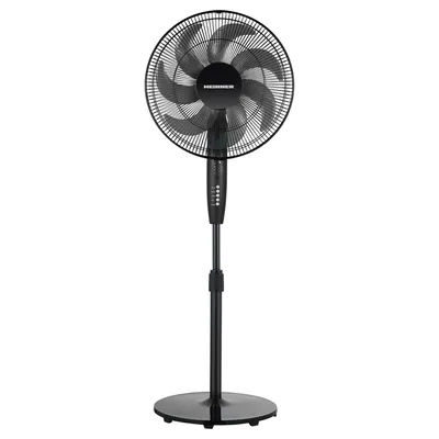 Produktbild von Heinner Standventilator 50 W, Fernbedienung, 7 Rotorblätter, 3 Stufen, 85° Oszillation, Schwarz