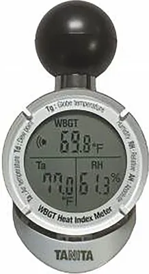 Produktbild von Tanita Thermometer TT-563 für Temperatur, Luftfeuchtigkeit & Sonneneinstrahlung, 36x58x108 mm