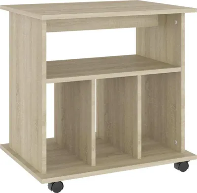 Produktbild von vidaXL Skříňka na kolečkách Sonoma Oak 60x45x60 cm výrobek ze dřeva