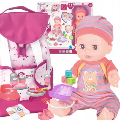 Produktbild von Interaktive Babypuppe mit Zubehör, Tragegurt, Töpfchen, Füttern, Pflege