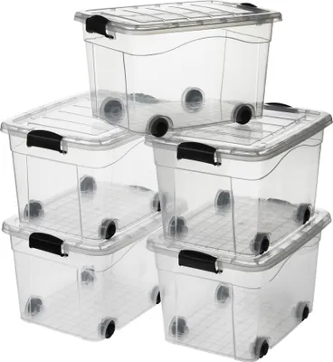 Produktbild von 5 Stück Aufbewahrungsboxen 530x400x320 mm - 40L Volumen