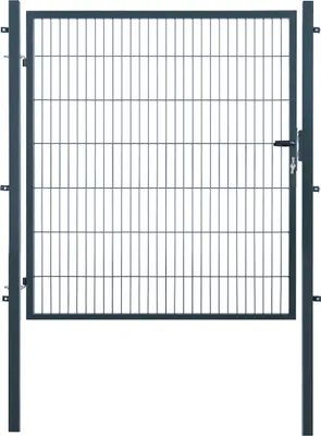 Produktbild von Arvotec Gartentor BxH 150x140 cm mit Schließzylinder und Zaunanschluss Anthrazit Gitterzauntor Stabmattentor Einzeltor Doppelstabmattentor Gartentür