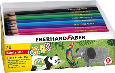 Produktbild von EBERHARD FABER Dreikant-Buntstift COLORI Jumbo 72er Box