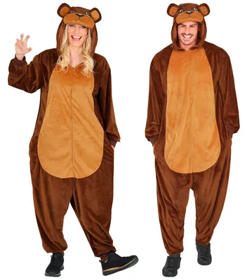Produktbild von W WIDMANN MILANO Party Fashion - Tierkostüm, Overall für Erwachsene – Bär Braun, Größe L-XL