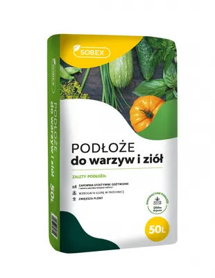 Produktbild von Podłoże do warzyw i ziół - Podłoże glebowe Sobex 50 L