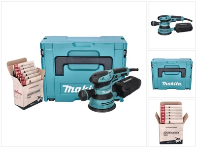 Obrázek produktu pro Makita BO 5041 J Náhodná orbitální bruska 300 W 125 mm + brusná sada Toolbrothers TURTLE + Makpac