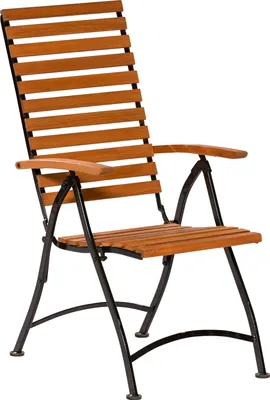 Produktbild von Merxx Klappsessel "Schlossgarten" - Flachstahl mit Eukalyptusholzbelattung