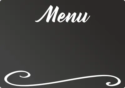 Produktbild von Menu Tafel - waagerecht - Kreidetafel Chalkboard A4 (210x297mm)