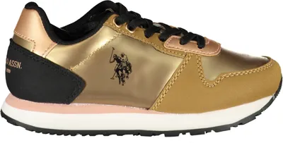 Image de US POLO ASSN. CHAUSSURES DE SPORT POUR ENFANTS EN OR : Couleur - Or, Taille - 30 Taille : 30 Couleur : Or