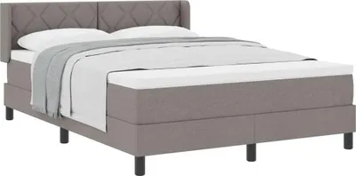 Imagen del producto de Cama con somier y colchón, color taupe, 140 x 200 cm