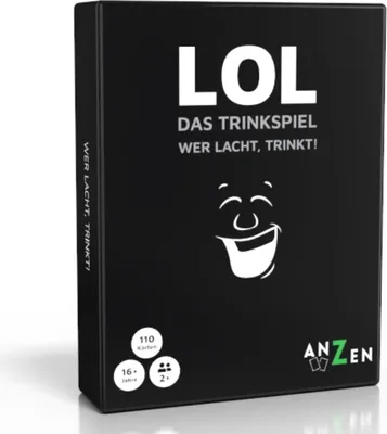 Produktbild von LOL - Das Trinkspiel - Wer lacht, trinkt! | lustiges Kartenspiel für Erwachsene ab 18 | 110 Karten | Gesellschaftsspiel | Partyspiel | Geschenk für Männer und Frauen Geburtstag | Junggesellenabschied