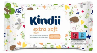 Produktbild von Kindii Extra Soft Aloe Feuchttücher, 60 Stück