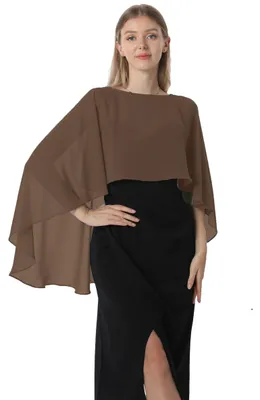 Produktbild von Hotshawl Capelets für Damen, Chiffon-Umhang, Schals und Wickeltücher für Abendkl