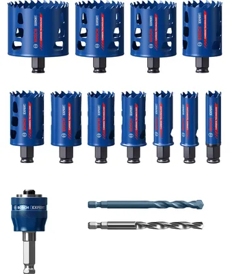 Produktbild von EXPERT Multi Material Lochsägen-Set, 20/22/25/32/35/40/44/51/60/64/76 mm,14-tlg.