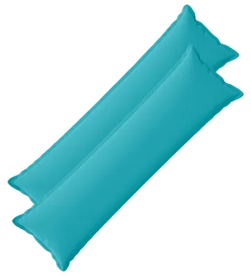 Productafbeelding van vidaXL Kussenhoezen, 2 stuks, HOUTEN, turquoise, 40 x 145 cm, polyester