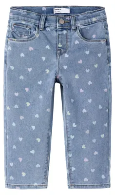 Produktbild von Name IT Mädchen Nmfbella Mom Shaped Jeans 3555-On Noos, Medium Blue Denim, 80 EU
