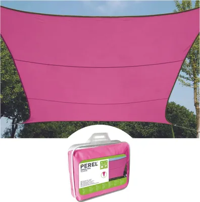 Produktbild von Perel Sonnensegel 3.6 x 3.6 m, quadratisch für Garten und Terrasse, wasserabweisend, UV-Schutz 90%,