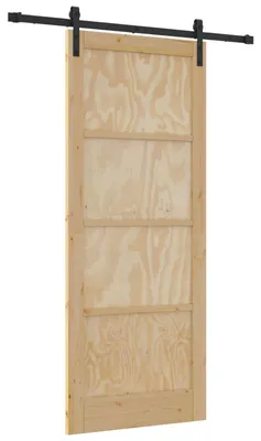 Image de vidaXL Porte coulissante Nature 86 x 211 cm en pin massif