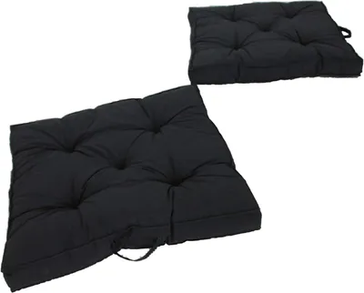 Produktbild von Sitzkissen Boxkissen Loungekissen, 2er-Set, Dunkelgrau Auflagen
