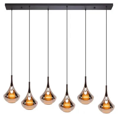 Immagine prodotto di Lampada a sospensione design Almoster, modello "recht", 6 luci