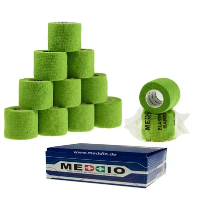 Produktbild von Haftbandagen 12 Stück - Fixierverband selbstklebend Bandage Größe+Farbe wählbar