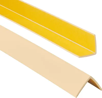 Produktbild von ProfiPVC Winkelprofil Selbstklebend Kunststoffwinkel aus PVC-Gummi, elastischer Kantenschutz, Eckschutzprofil, einfache Montage -30x30mm  1,65 m, Cremefarbe