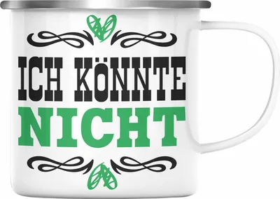 Produktbild von Trendation - Ich Könnte Nicht Ich Hasse Jeden Emaille Tasse Becher Emaille Emaille Tasse Katzen Lustig Spruch Geschenk Frauen Männer Morgenmuffel (Silber)