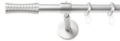 Produktbild von SN Deco Gardinenstange Nancy, 19 mm, 1-läufig, Stahl, Komplett-Set mit Ringen, geschlossener Träger, 400 cm, chrom matt