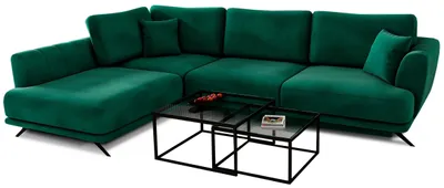 Produktbild von Eckschlafsofa ZAFRINA - grün, linke Ecke