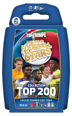 Image de Top Trumps : Les plus grandes stars du football mondial, pack de 200 cartes, jeu de cartes mettant en avant les joueurs les plus populaires