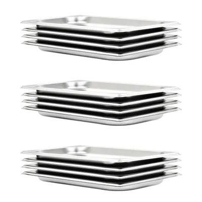 Imagen del producto de Bandejas Gastronorm 12 unidades GN 1/3 20 mm acero inoxidable