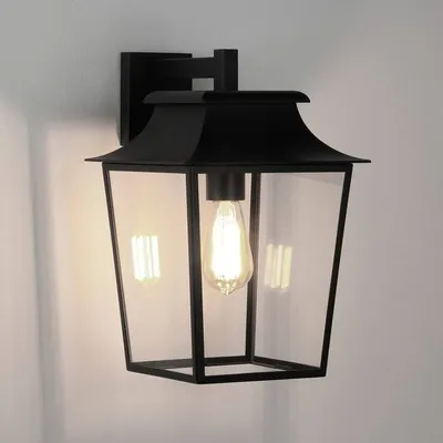 Produktbild von Astro Richmond Lantern 254 - 1 Leichte große Wandlaterne im Freien, strukturiert schwarz, E27