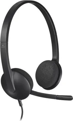 Obrázek produktu pro Sluchátka s mikrofonem, Logitech H340, USB, kabelová, mikrofon s potlačením šumu, černá