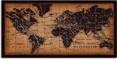 Produktbild von ARTland Leinwandbild Alte Weltkarte Größe: 40x20 cm
